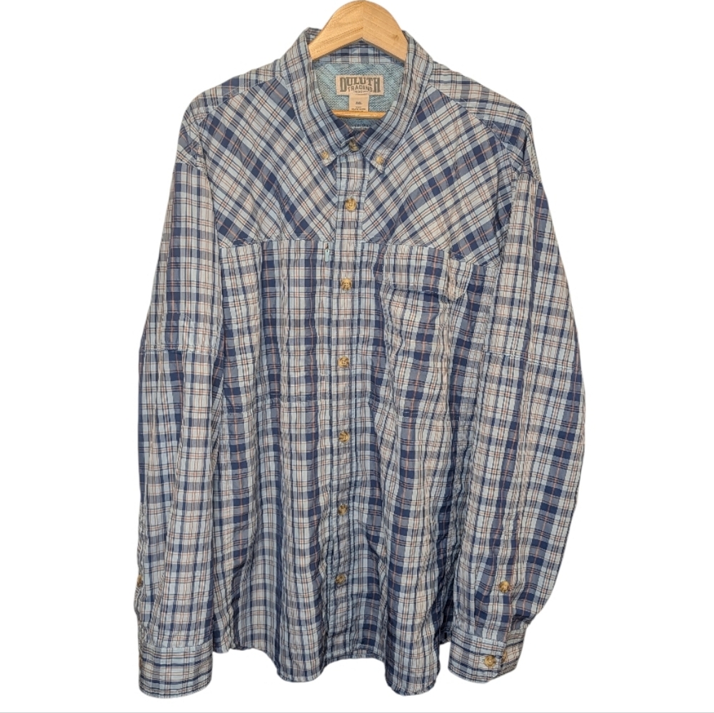 Duluth Trading Co Long Sleeve Button Down Shirt Size 2XL